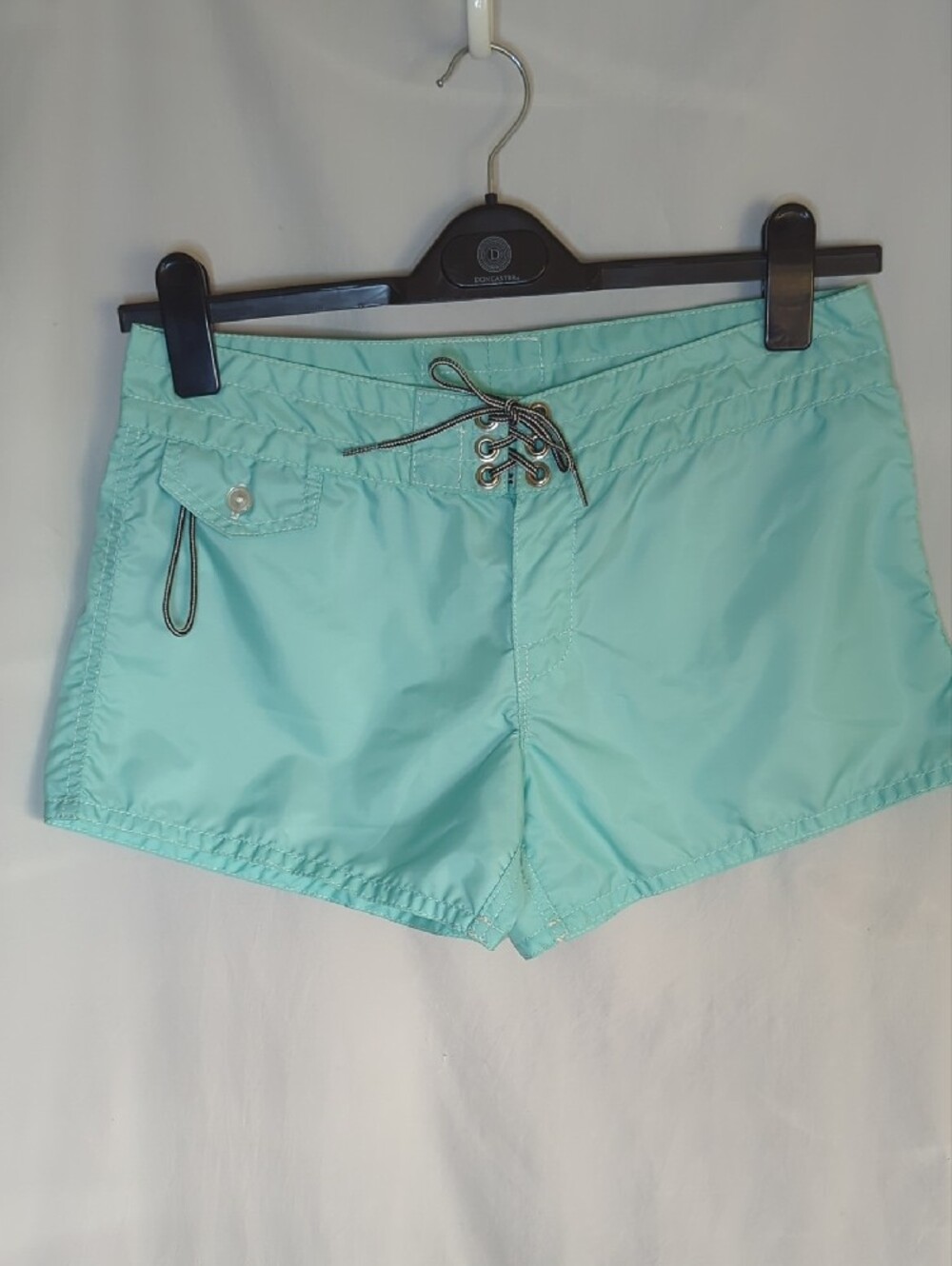 Birdwell Blue Green Board Swim Shorts with Lace-Up Waist Sz 6 - Picture 8 of 9